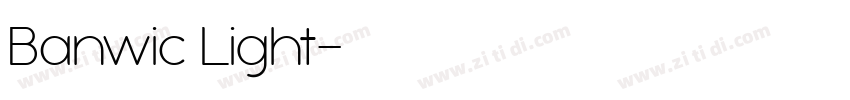 Banwic Light字体转换